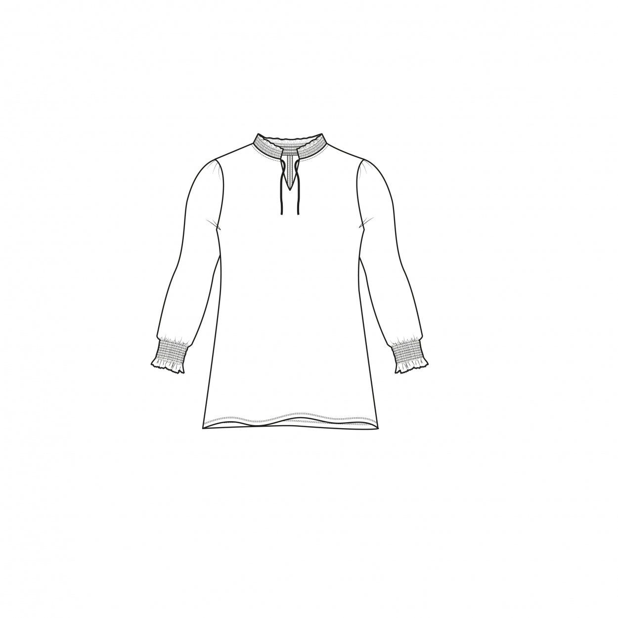 Smock Top LS | Ocher Yellow
