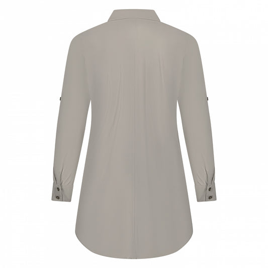 Blouse Long LS | Taupe