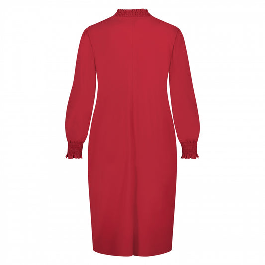 Smock Dress LS | Ruby Red