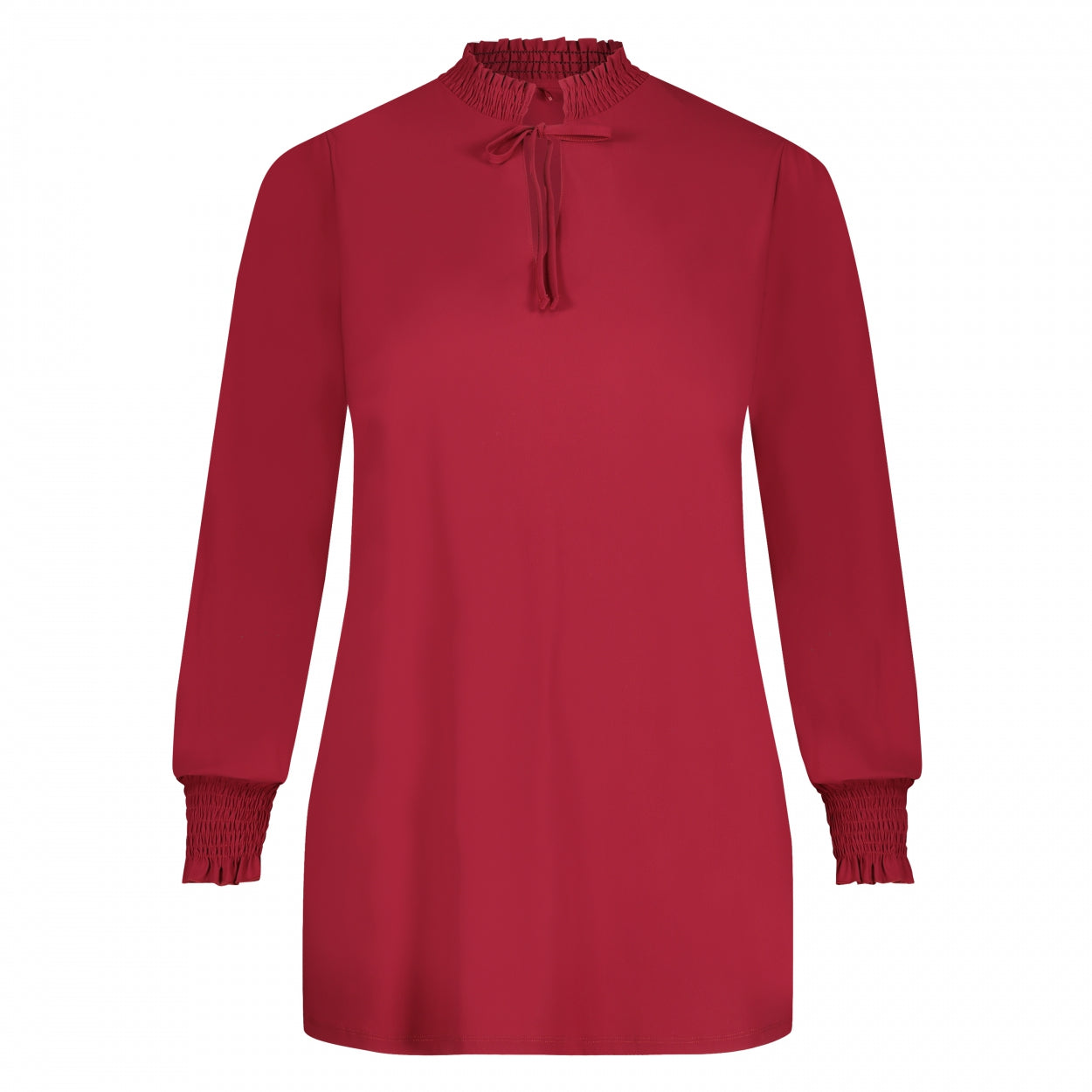 Smock Top LS | Ruby Red