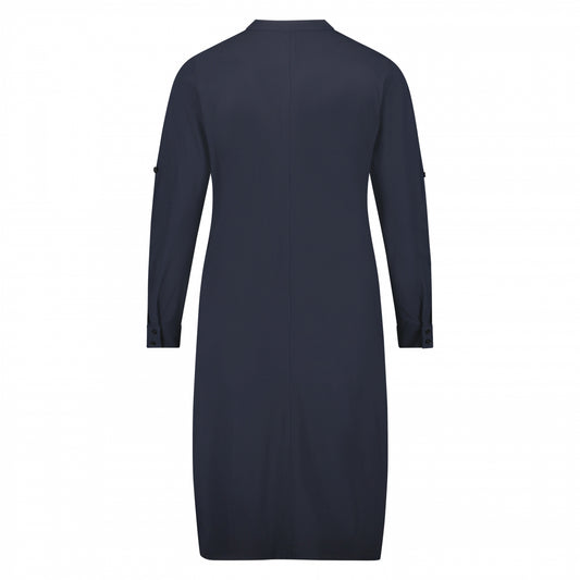 Mao Dress LS | Navy