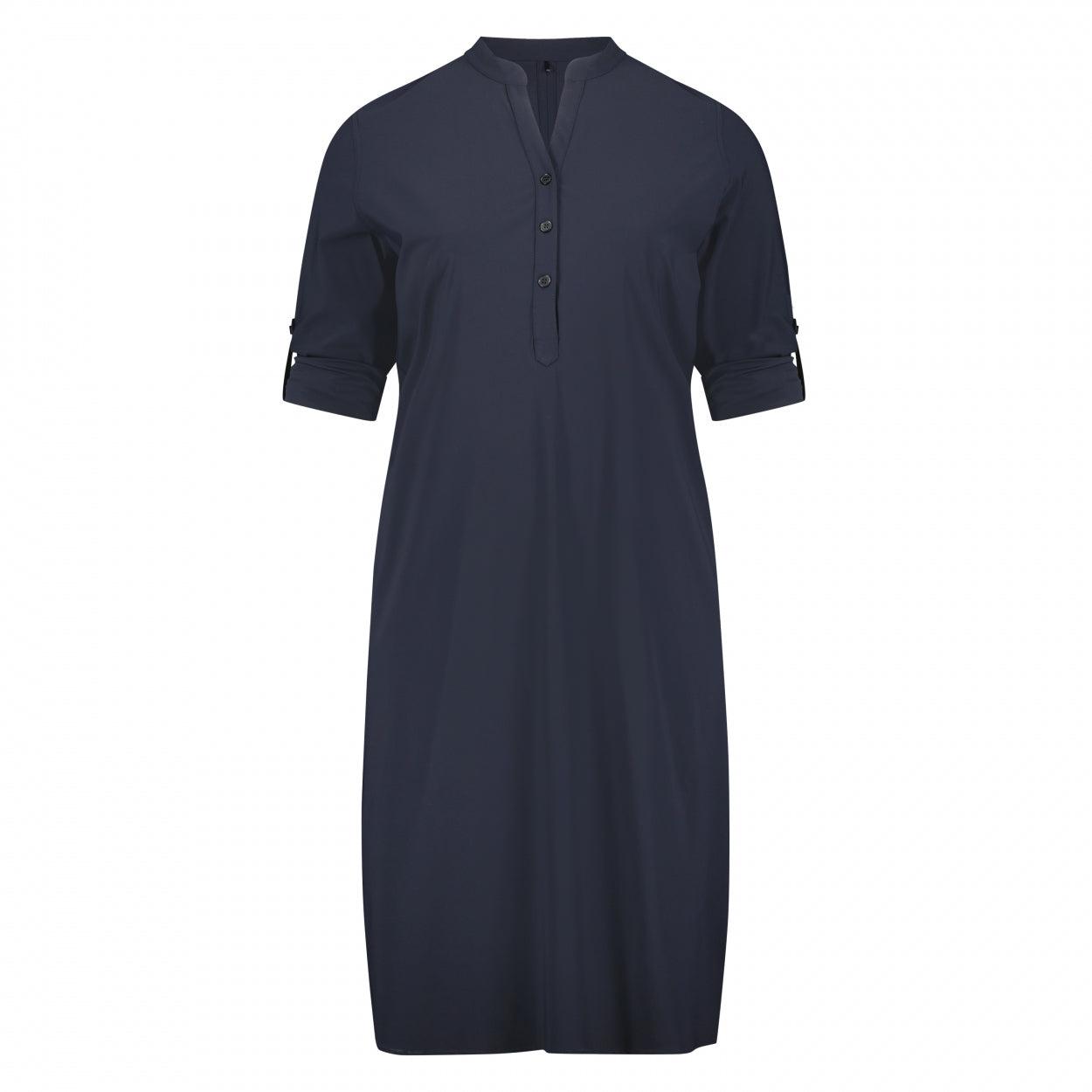 Mao Dress LS | Navy