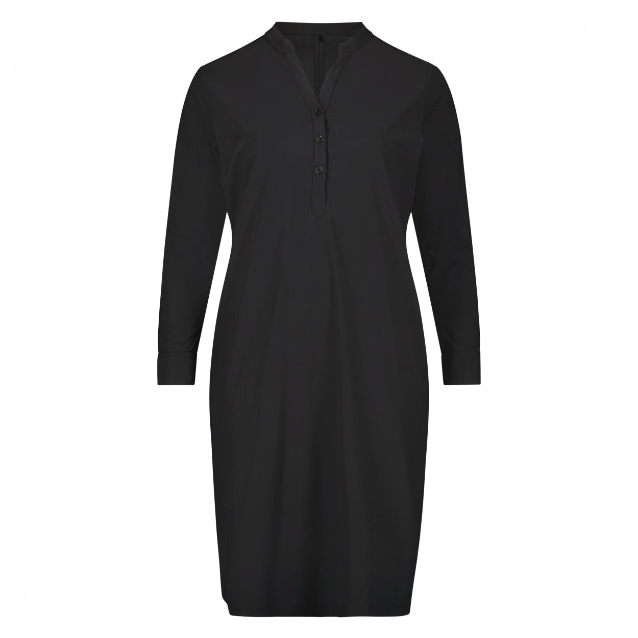 Mao Dress LS | Black