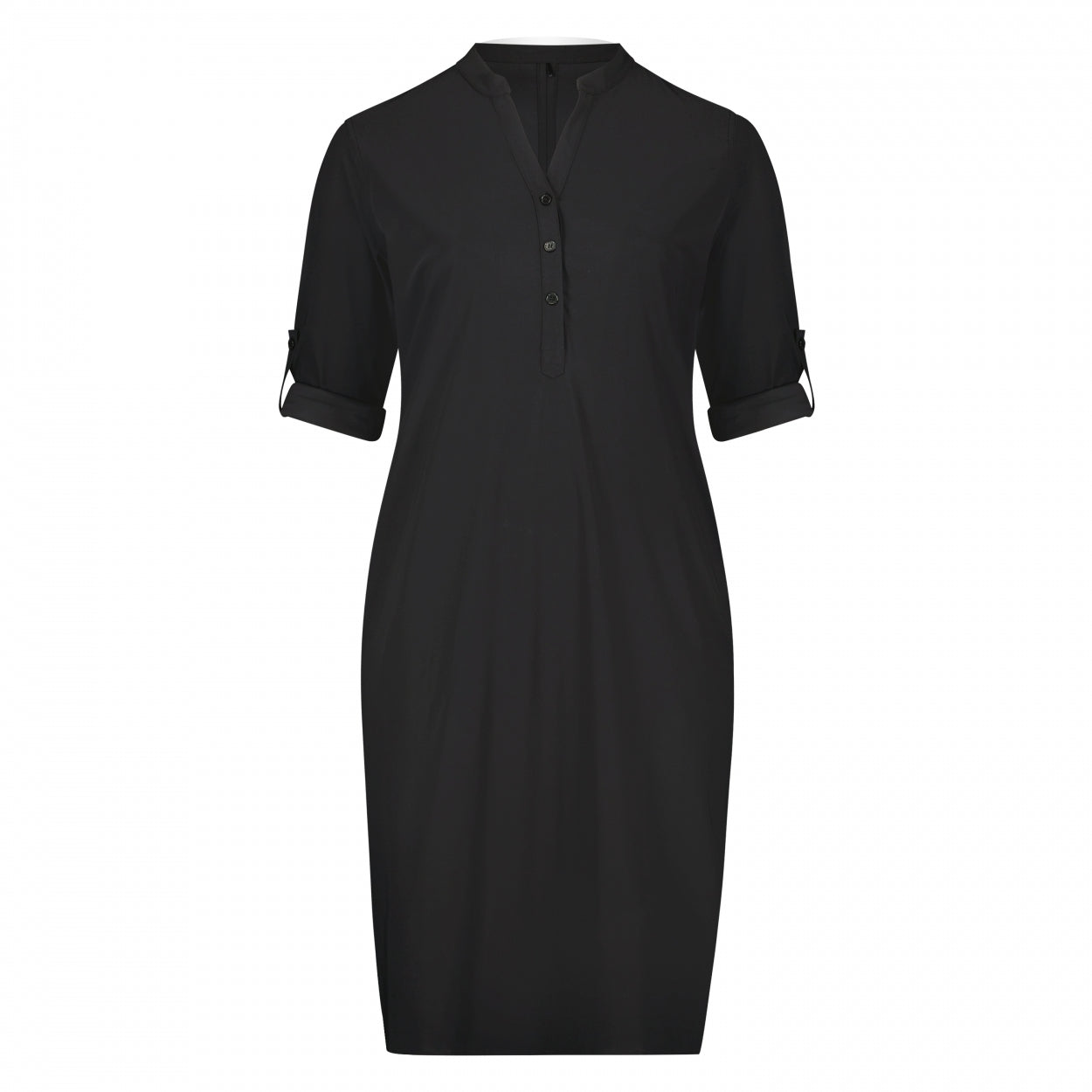 Mao Dress LS | Black