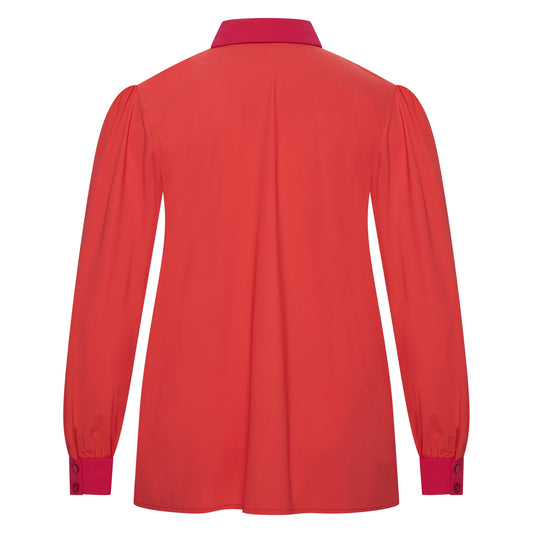 Shirt Puffed | Saffraan/Pink