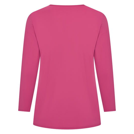 Tee V Slim LS | Cerise
