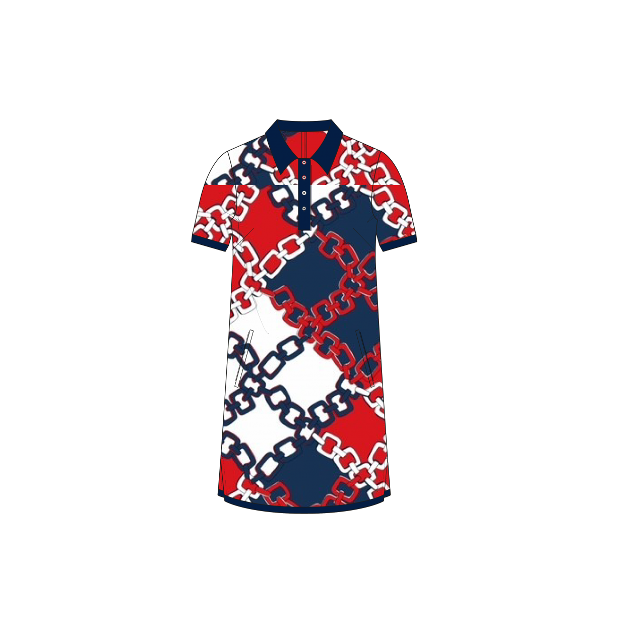 Polo Dress SS | Classic Chains - DYNAMICS
