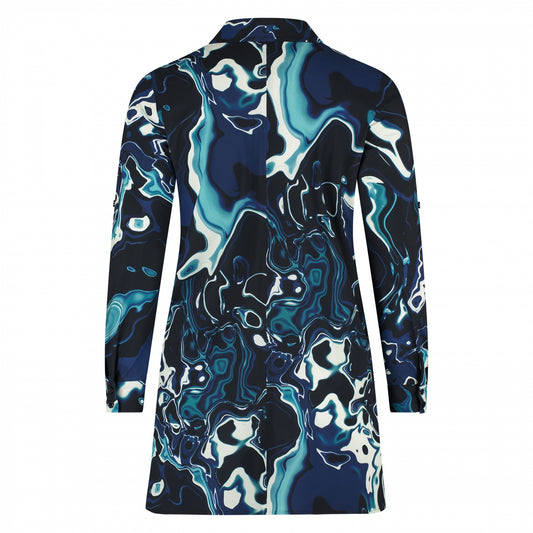 Blouse Long LS | Blue Stone