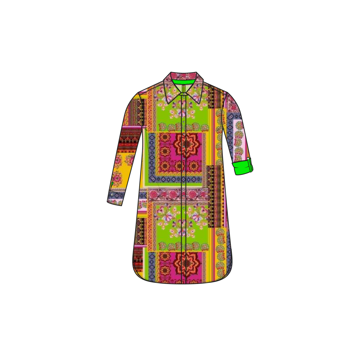 Blouse Long LS | Folklore Patches