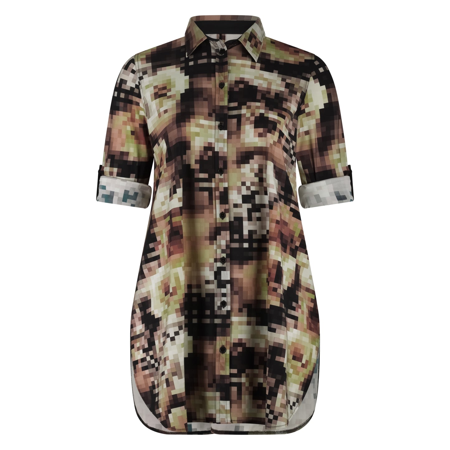 Blouse Long LS | Pixel Rose