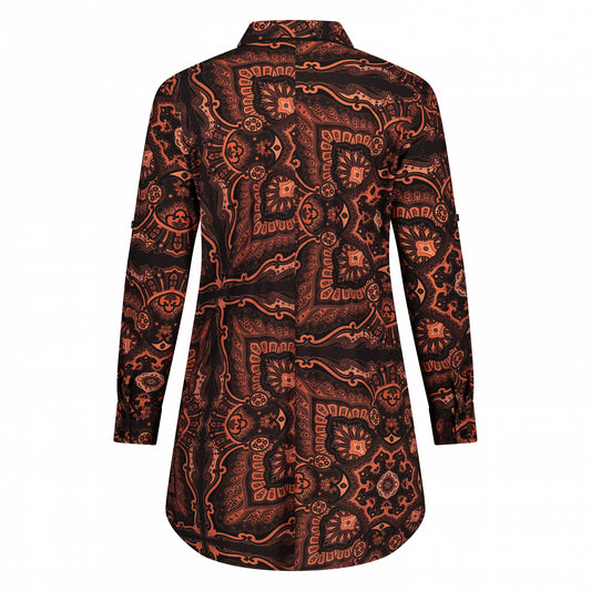 Blouse Long LS | Indian Flowers