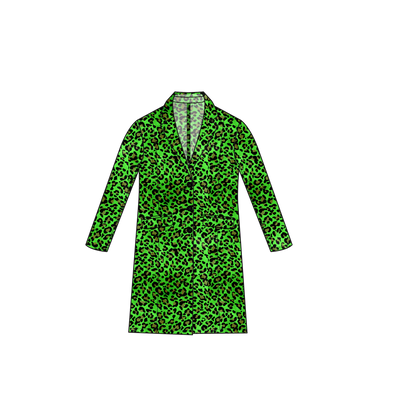 Jacket Long | Lime Leopard