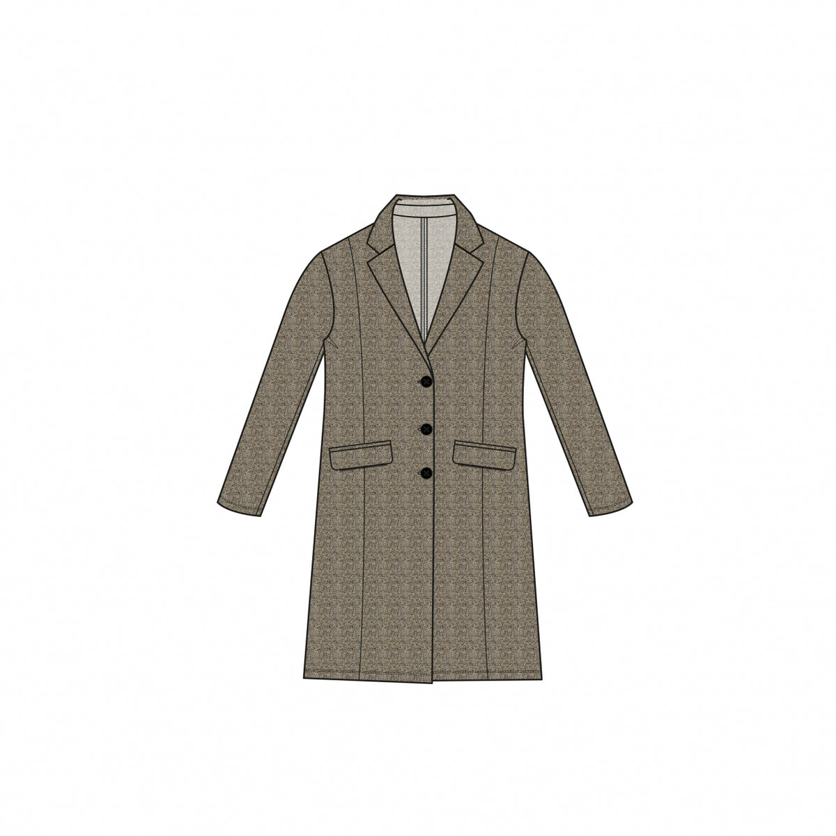 Jacket Long | Tweed