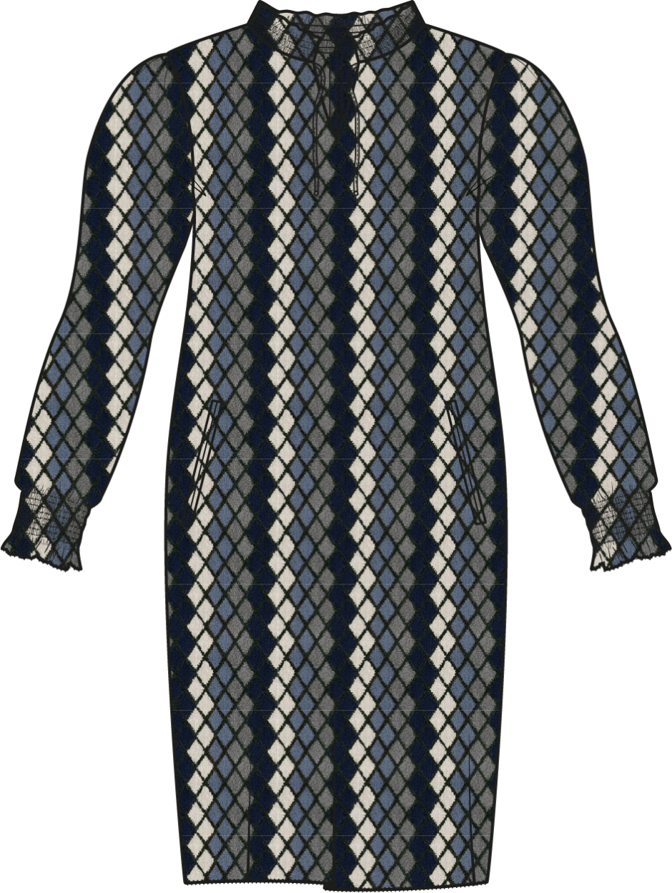 Smock Dress LS | Scotch Argyle