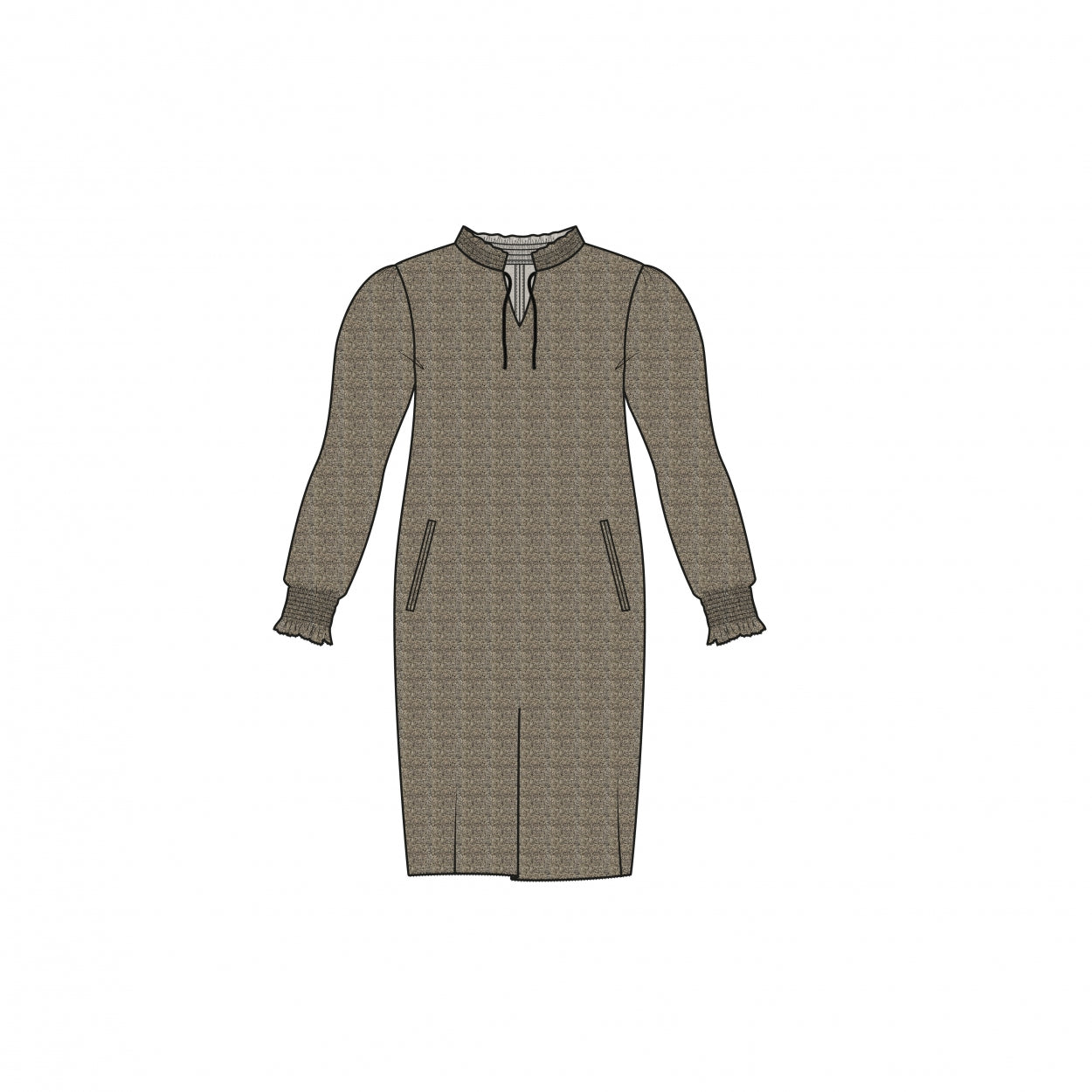 Smock Dress LS | Tweed