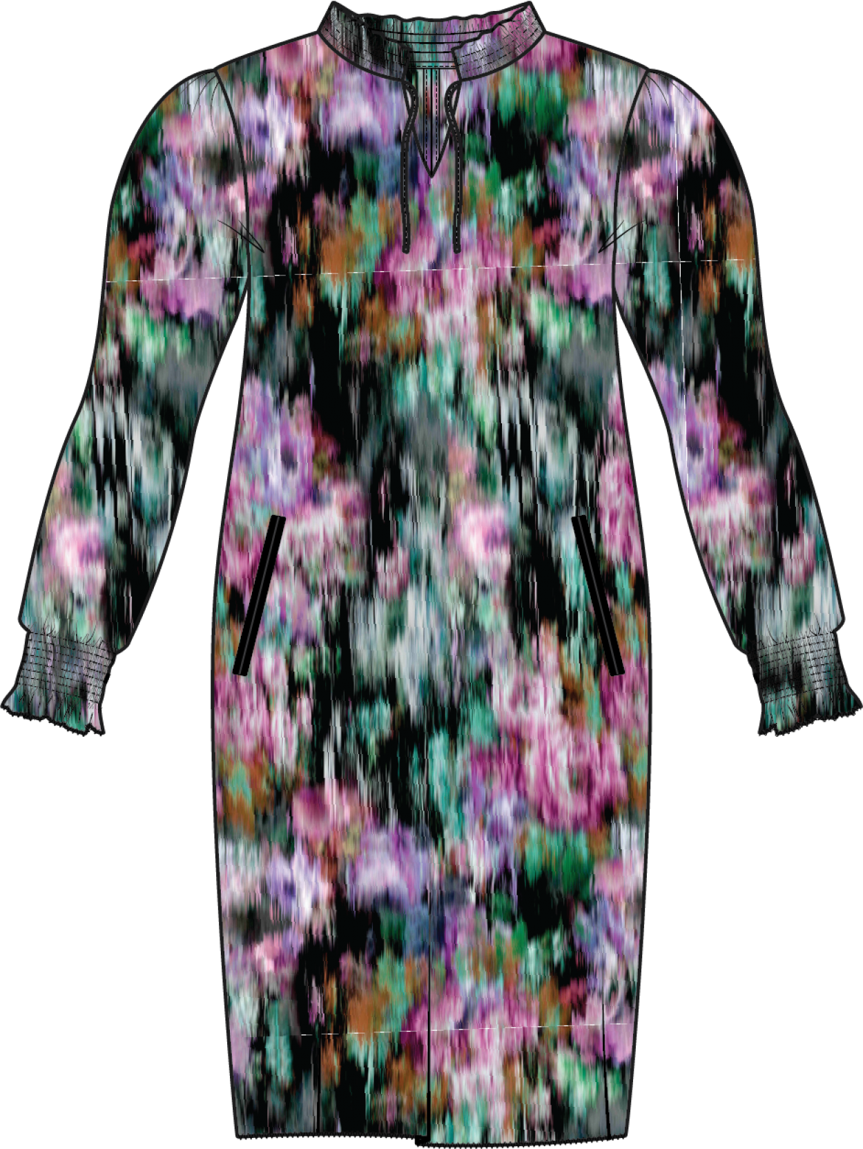 Smock Dress LS | Summer Shades