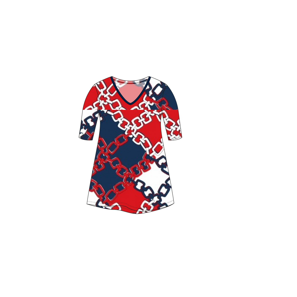 Tee V-Neck | Classic Chains - DYNAMICS