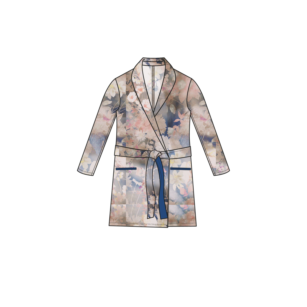Wrap Jacket | Pastel Flowers