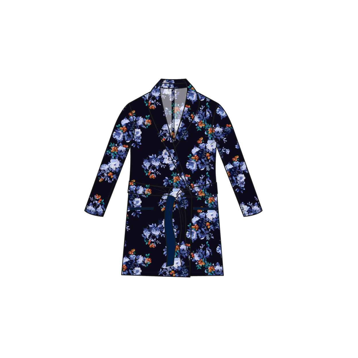 Wrap Jacket | Fruit & Flowers