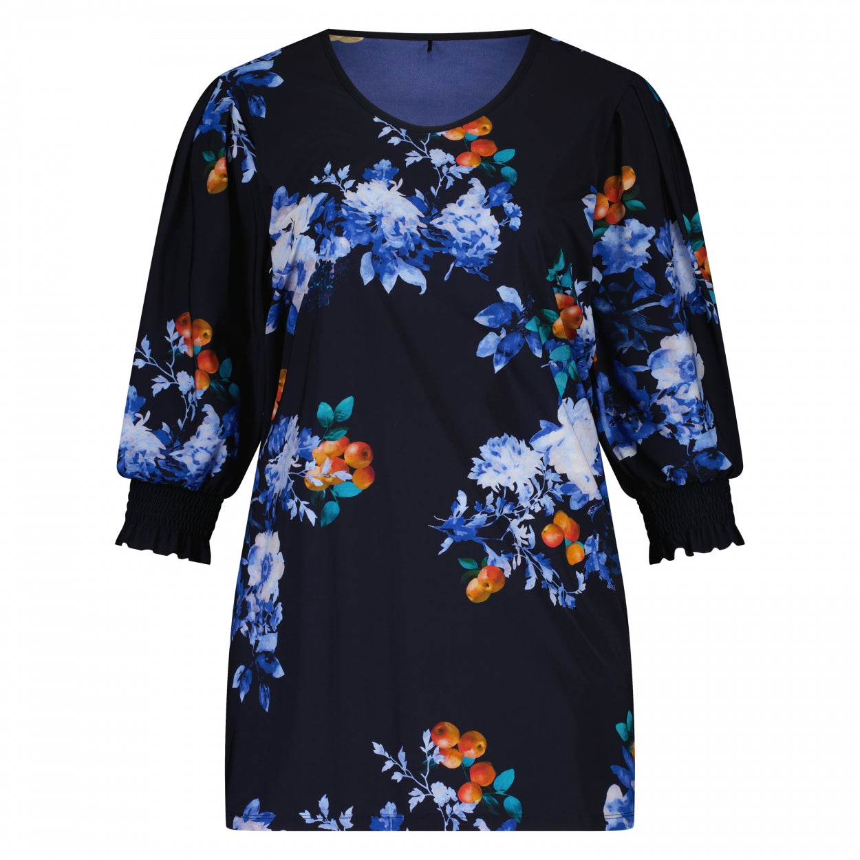 Puff Top 3/4 sleeve | Fruit & Flowers