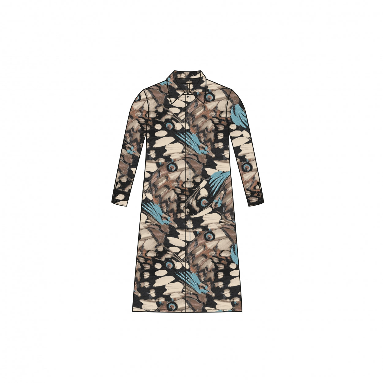 Blouse Dress LS | Butterfly Beauty