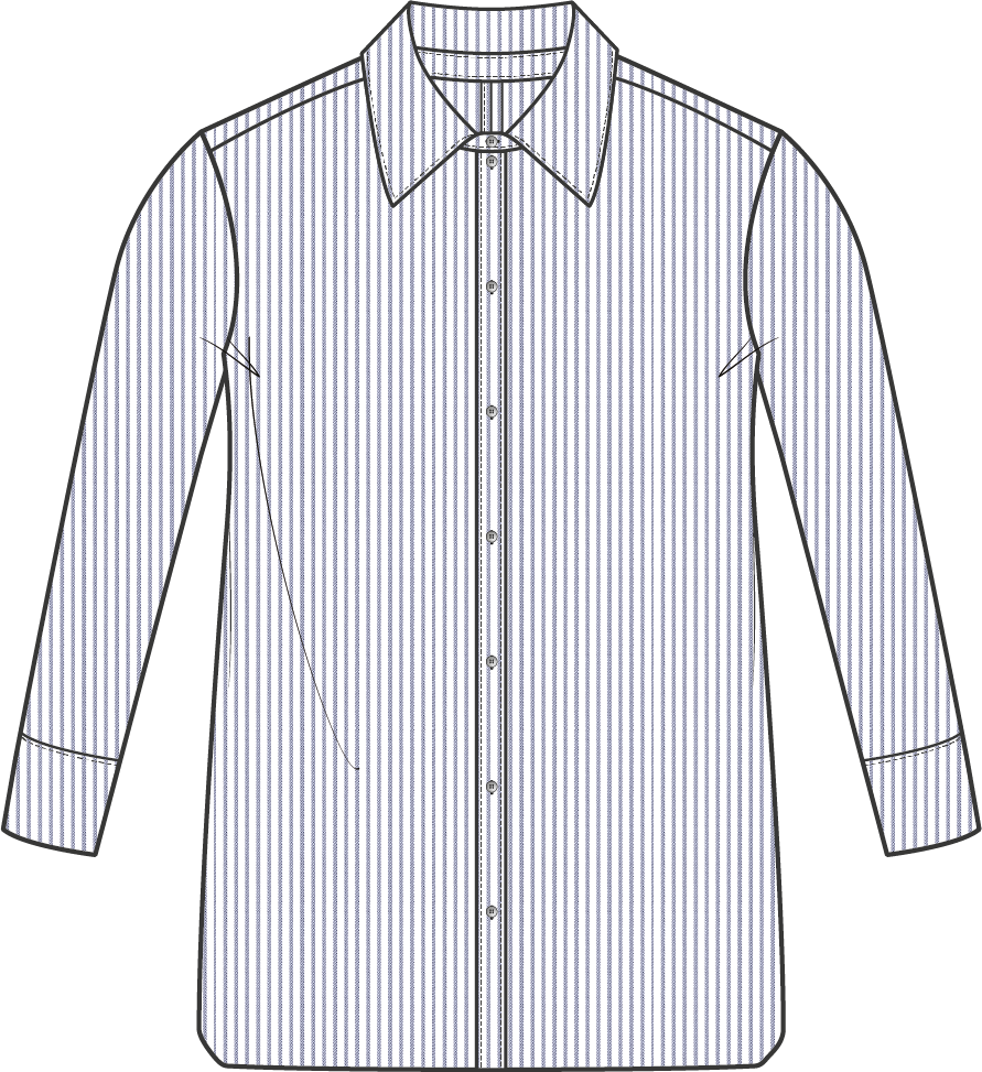 Shirt Basic | Stripe White Navy