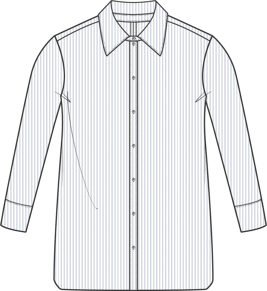 Shirt Basic | Stripe White Light Blue
