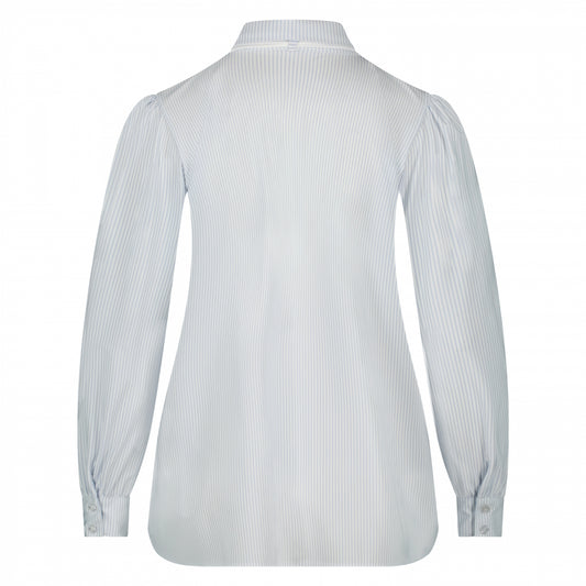 Shirt Puffed | Stripe White Light Blue