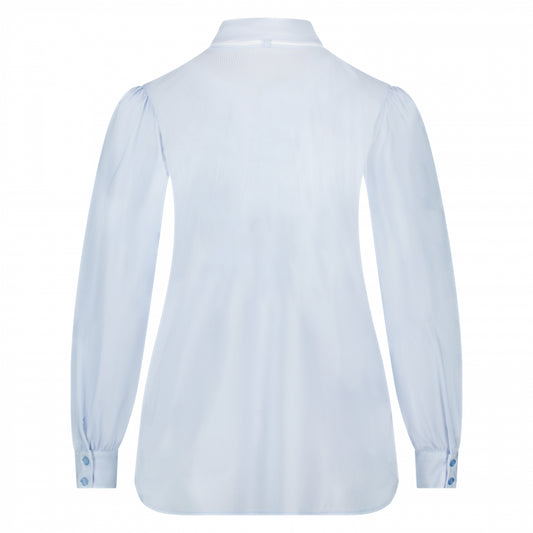 Shirt Puffed | Dobby Light Blue White