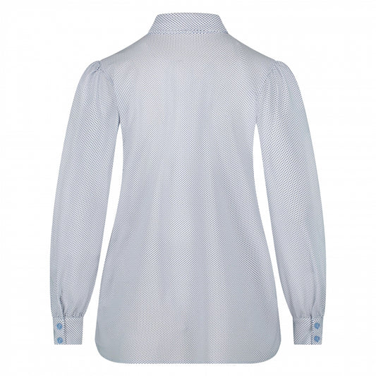 Shirt Puffed | Dobby White Blue