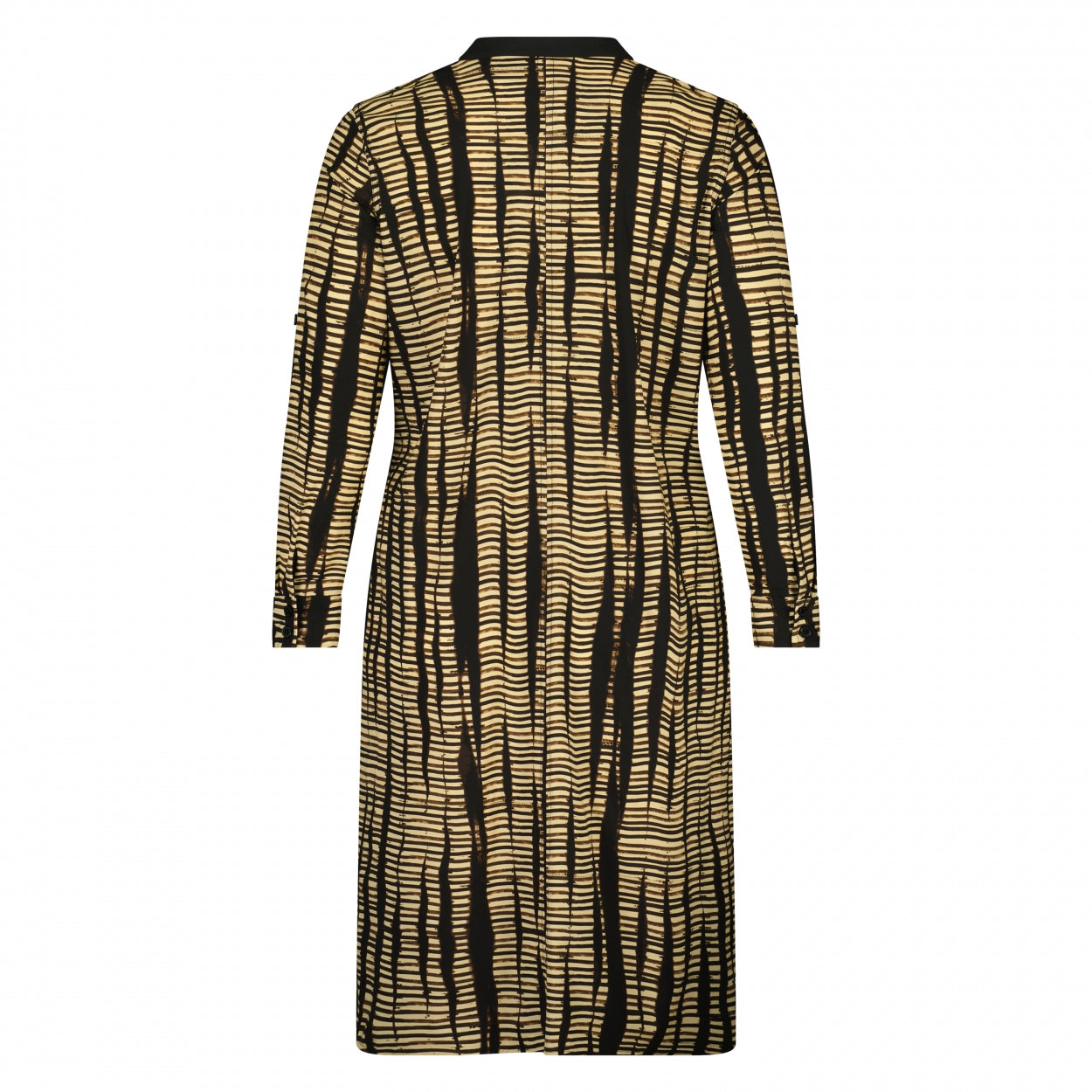 Mao Dress LS | Striped Safari