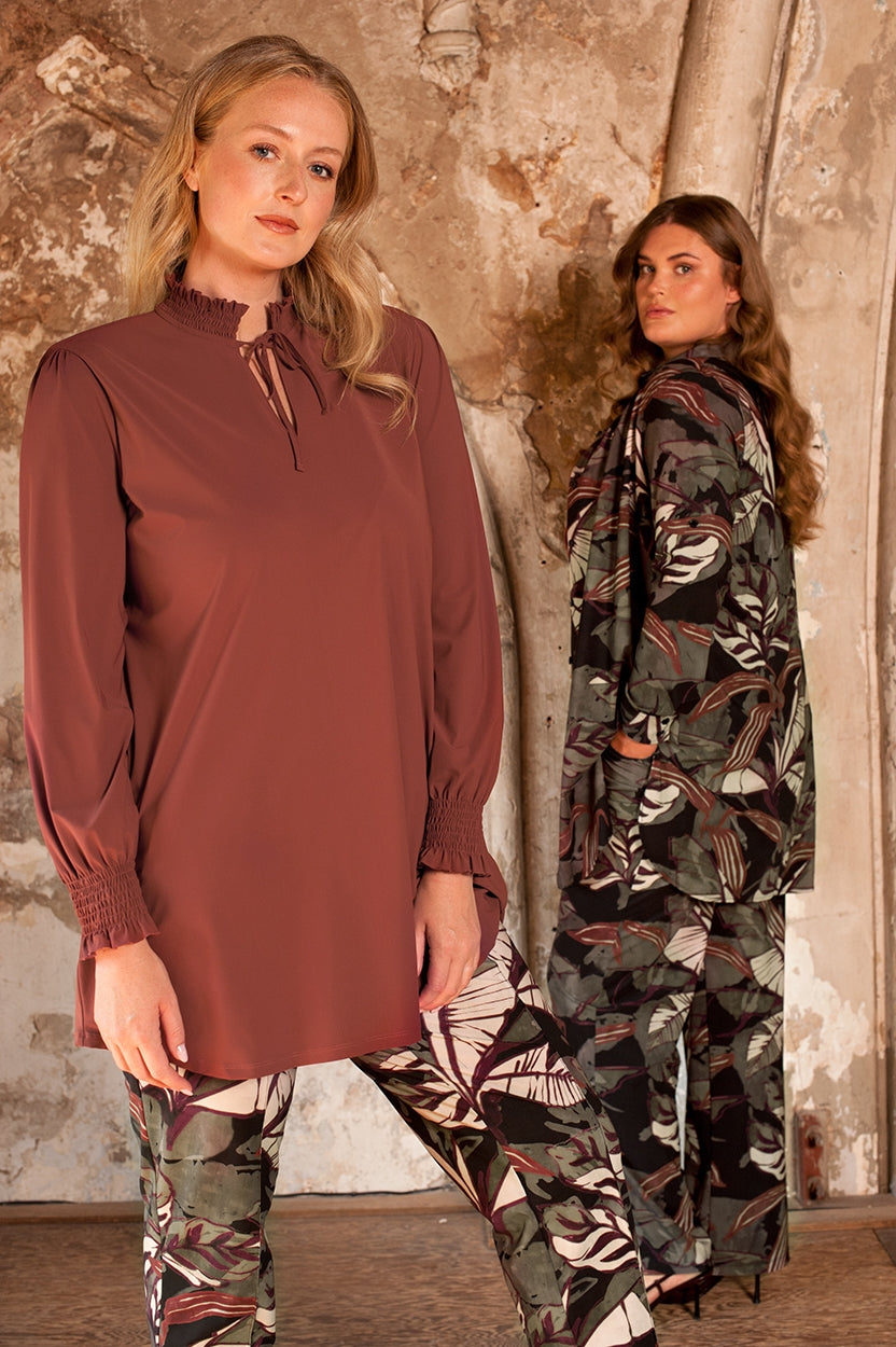 Smock Top LS | Cacao