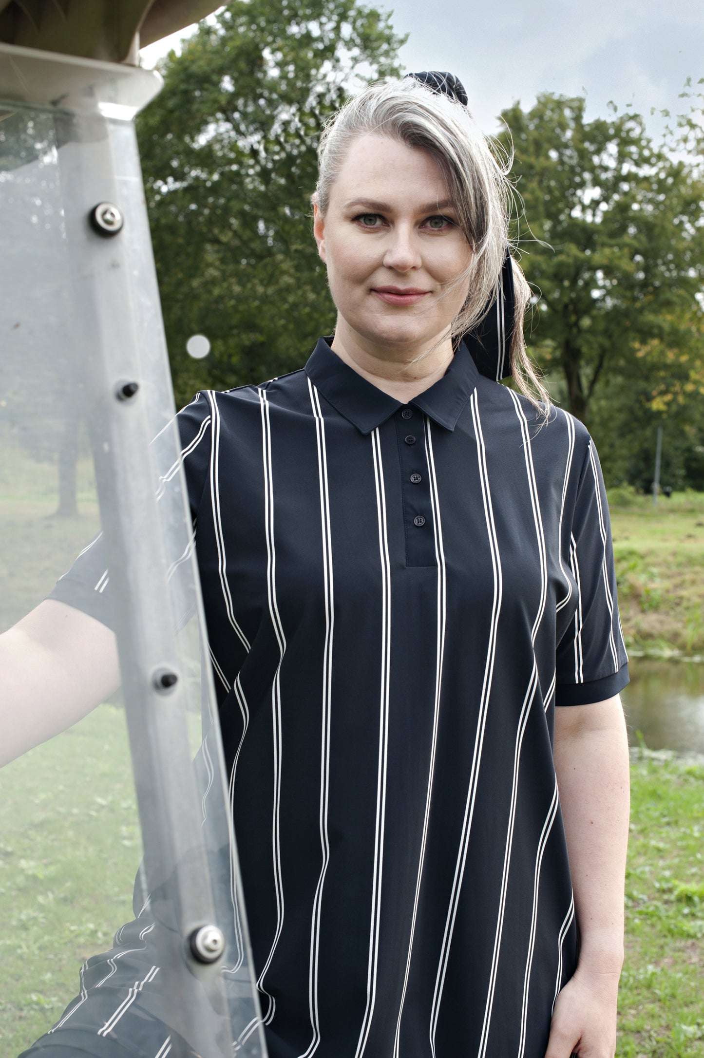 Polo Dress SS | Twin Stripe