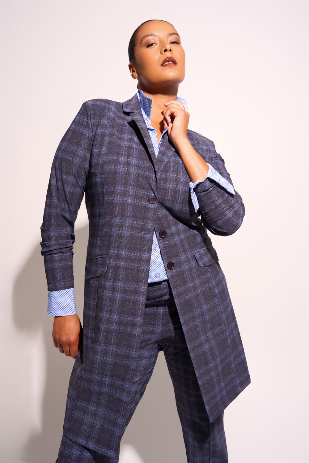 Jacket Long | Tartan Ice