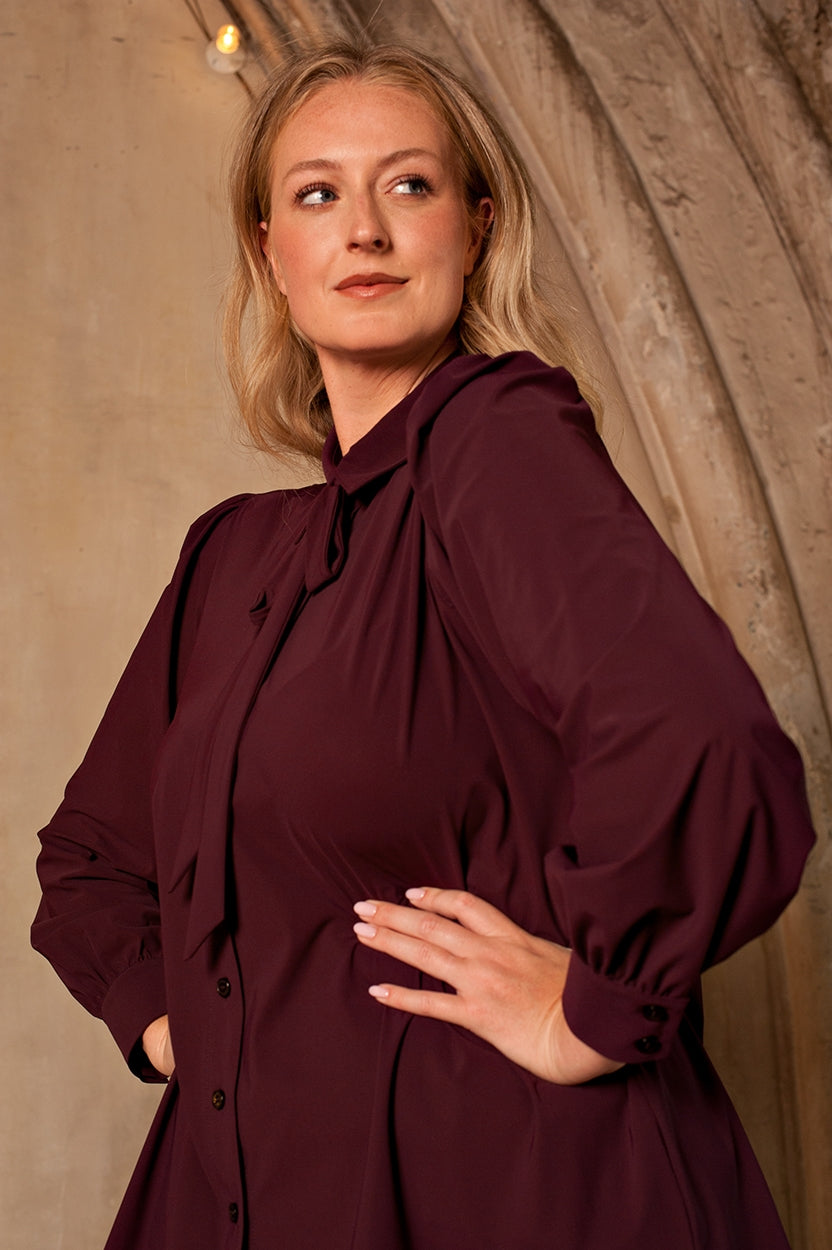 Shirt Puffed | Burgundy