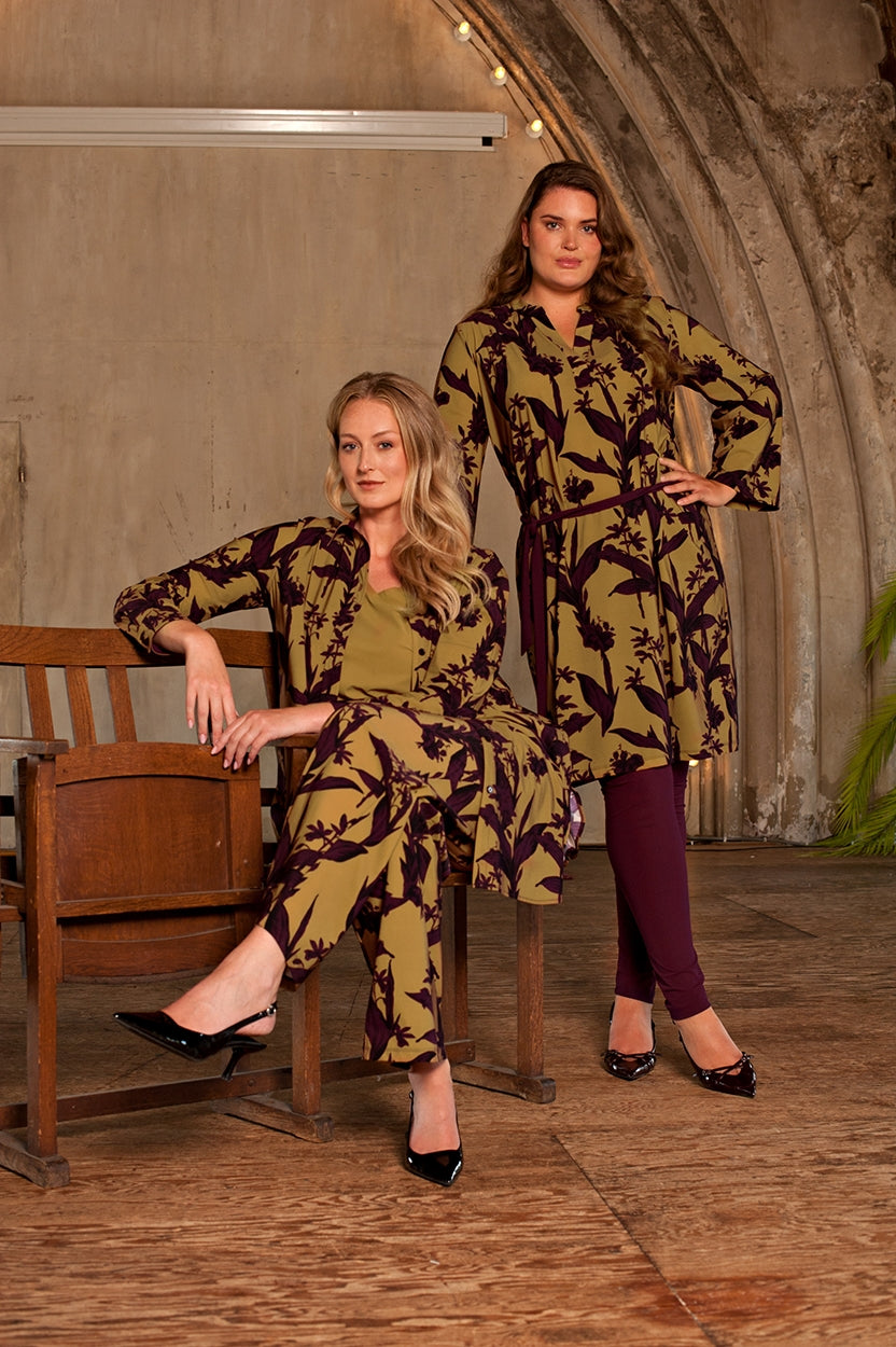 Blouse Long LS | Elegant Floral