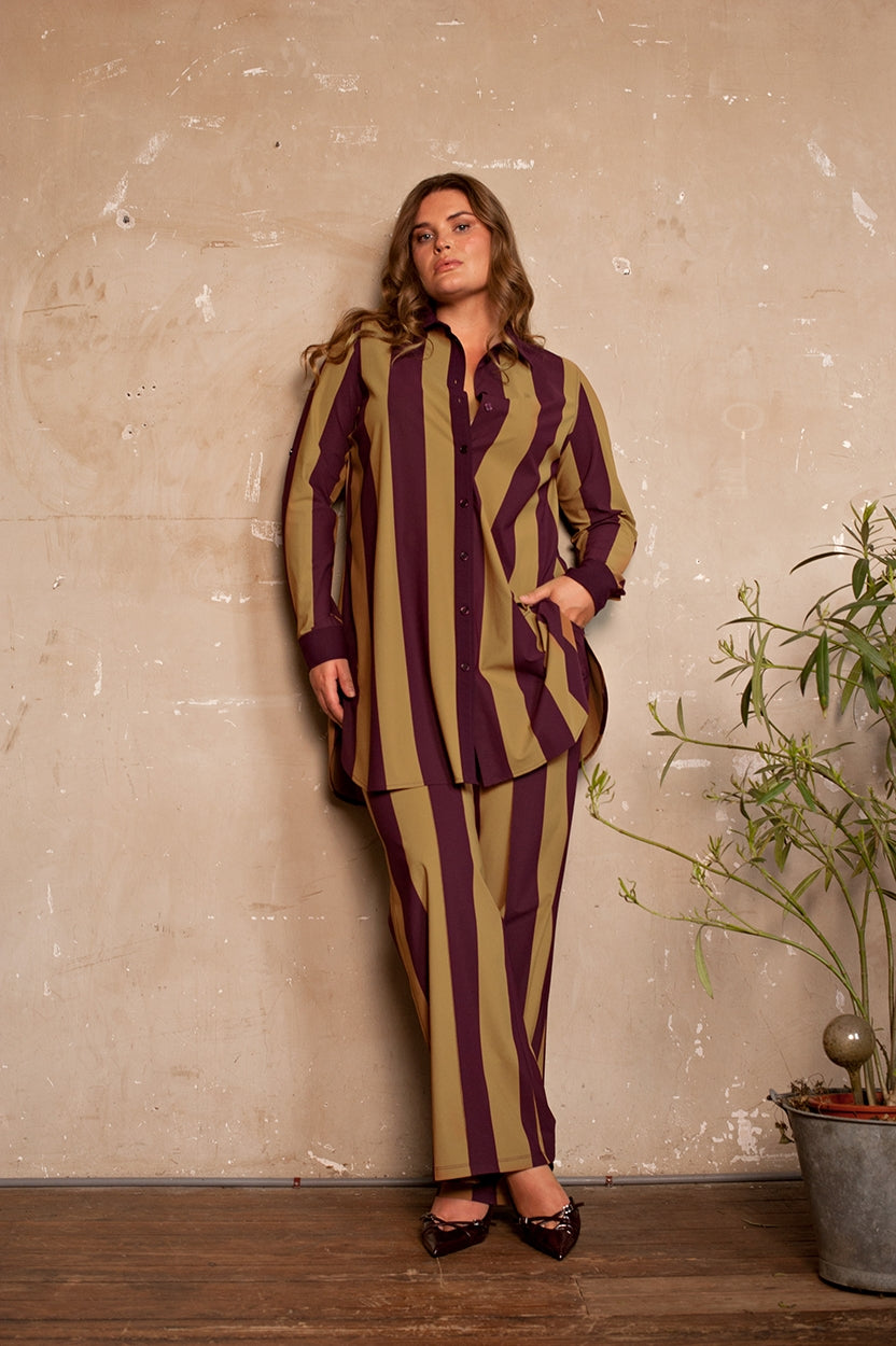 Pants Wide | Block Stripe