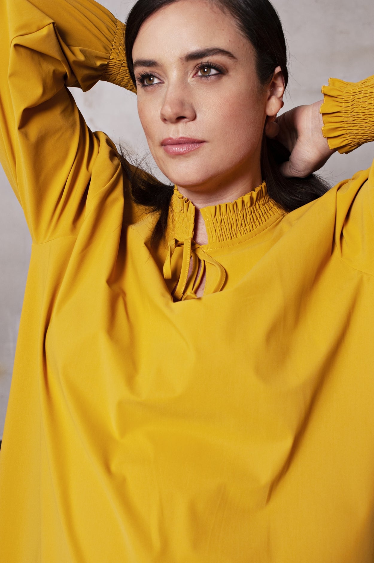 Smock Top LS | Ocher Yellow
