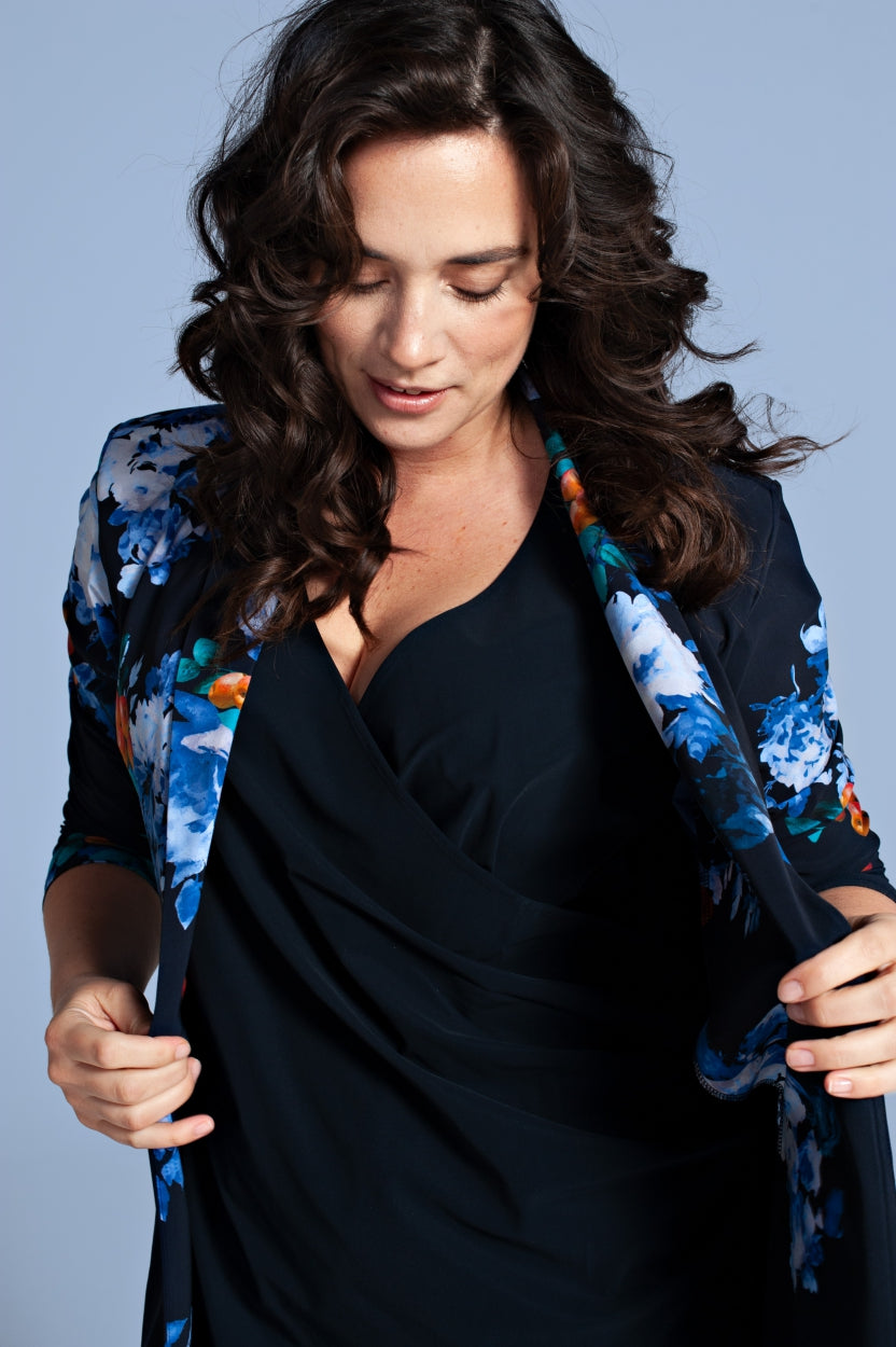 Wrap Top SS | Navy