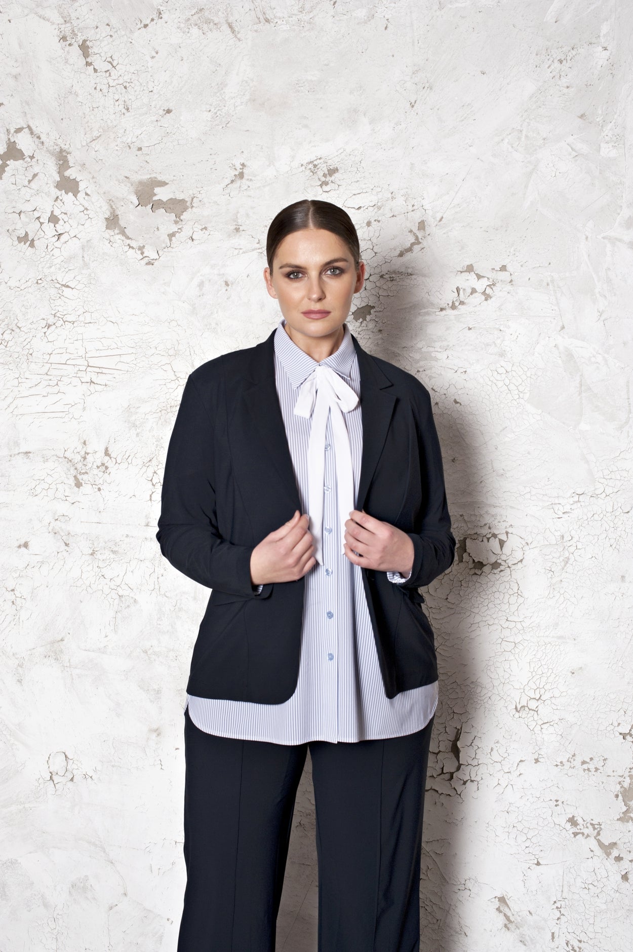 Shirt Puffed | Stripe White Navy