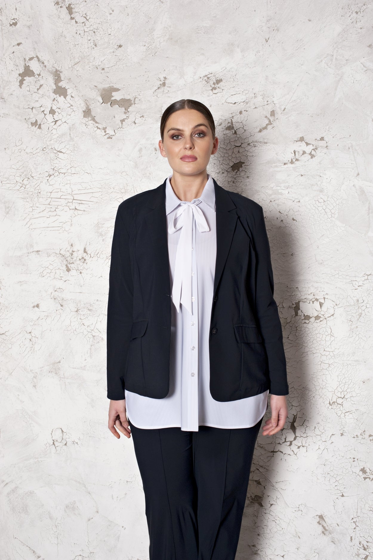 Shirt Puffed | Stripe White Light Blue