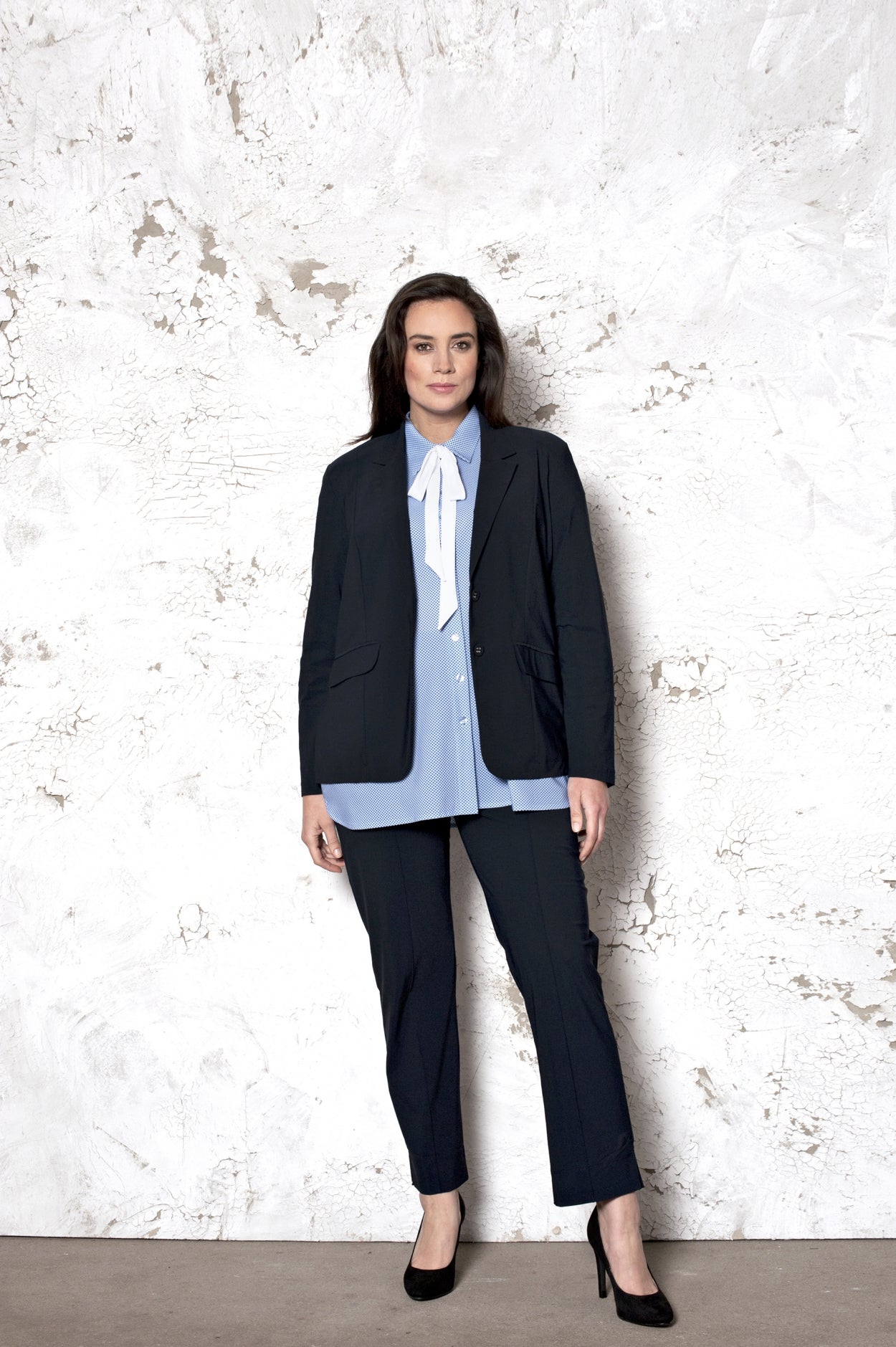 Shirt Puffed | Dobby Blue Navy