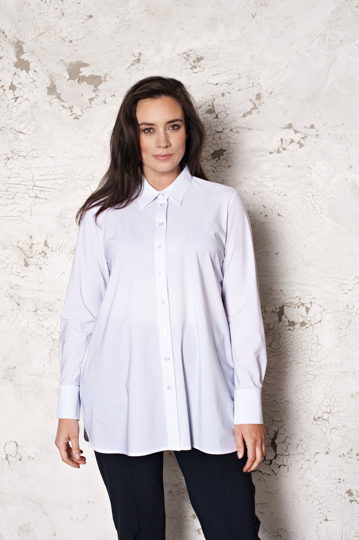 Shirt Basic | Stripe White Light Blue