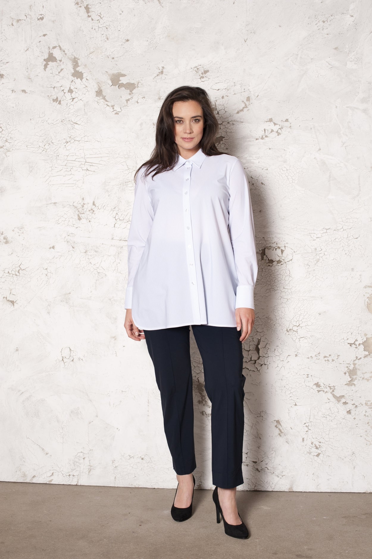 Shirt Basic | Stripe White Light Blue