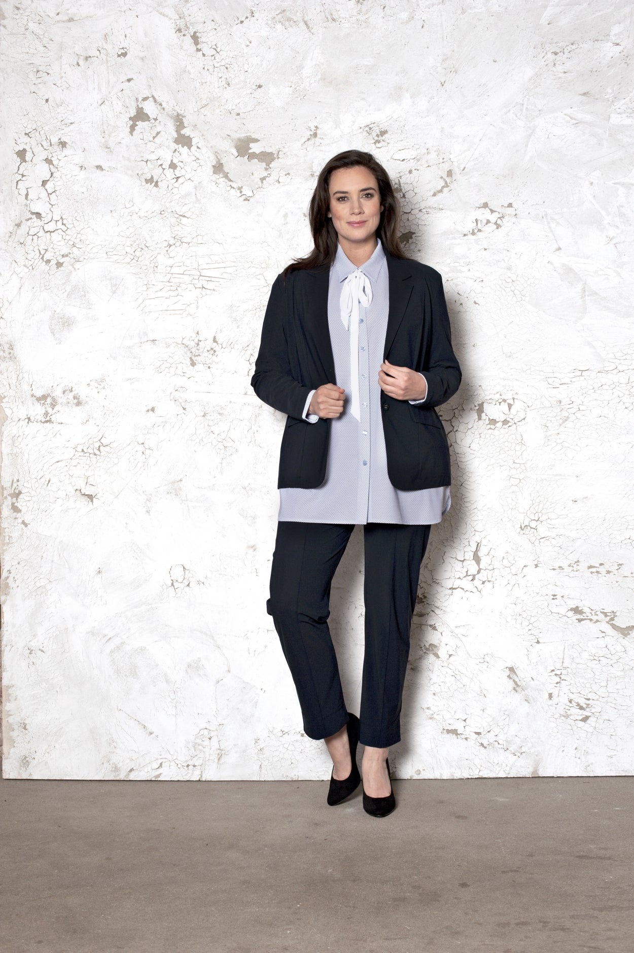 Shirt Puffed | Dobby White Blue