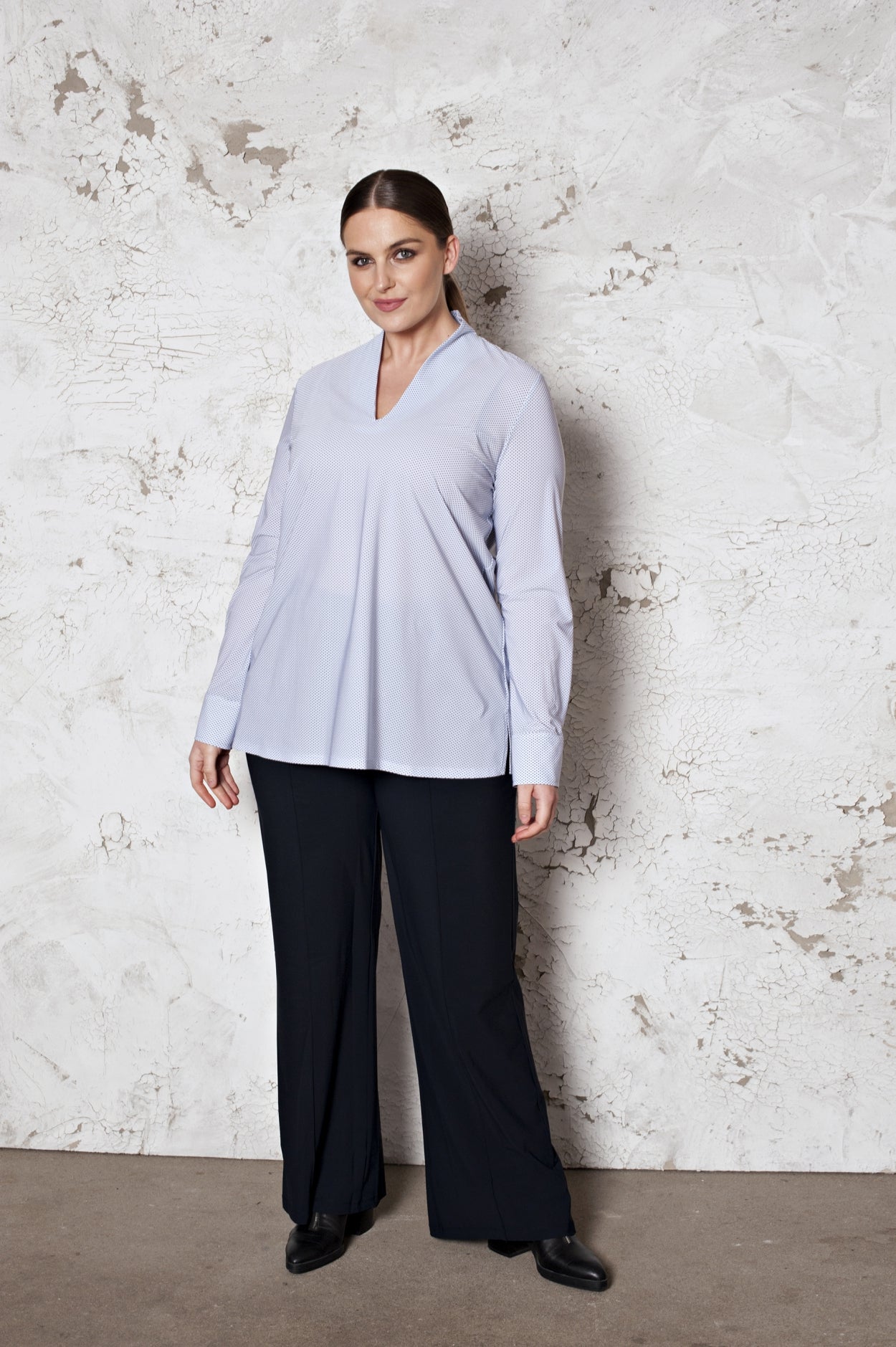 Shirt Classic | Dobby White Blue