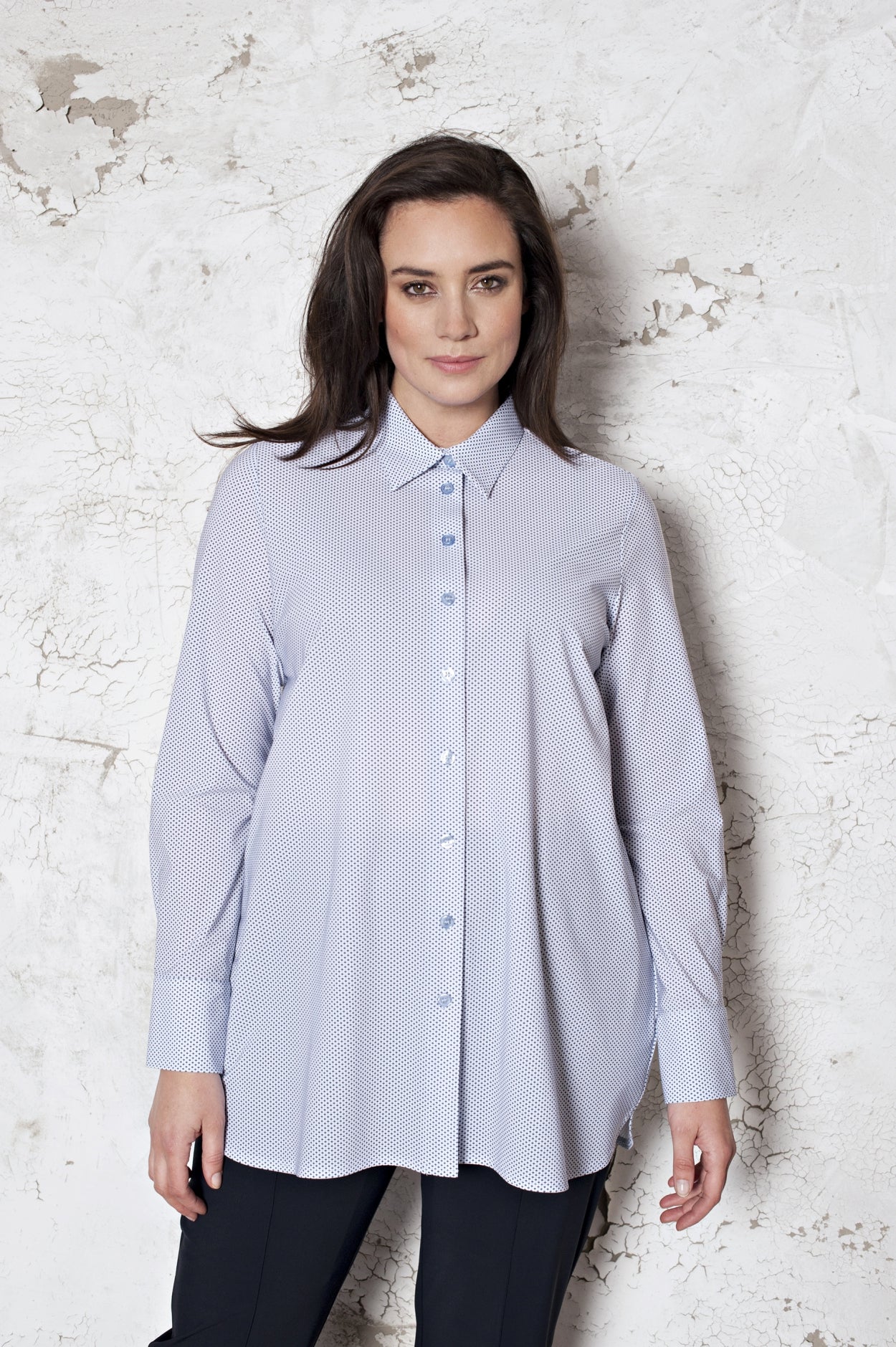 Shirt Basic | Dobby White Blue