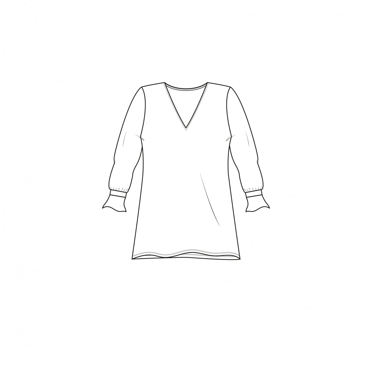 Ruche Top LS | White