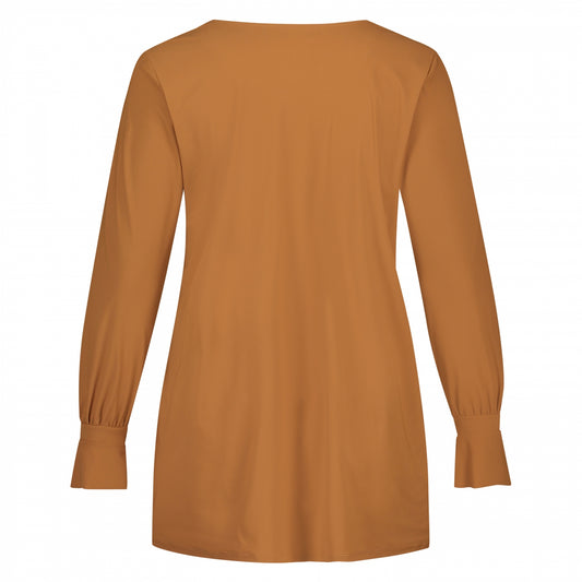 Ruche Top LS | Cognac
