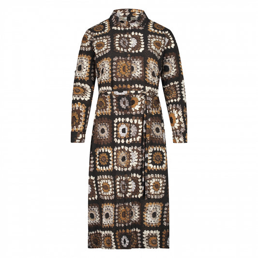 Blouse Dress XL LS | La Bloemen Brown